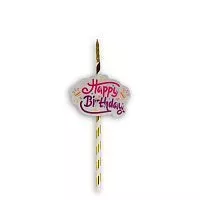 Топпер-свеча "Happy Birthday хлопушка" с подсветкой