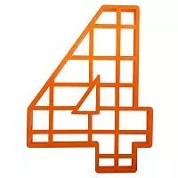 Пластик. форма для торта "Цифра 4" 25см