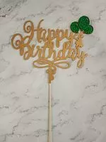 Топпер пластик "Happe birthday шарики" цвет