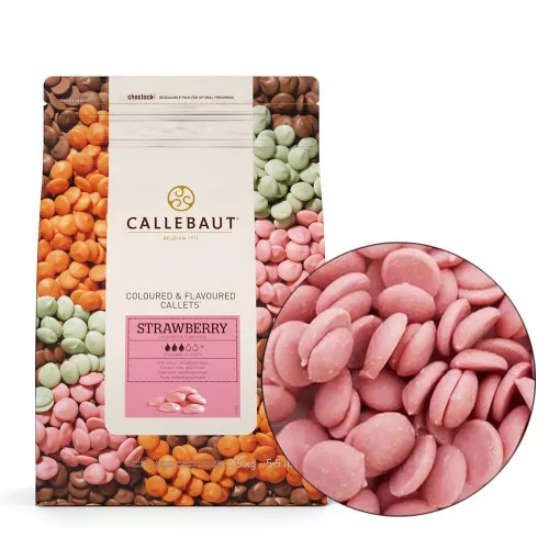 Шоколад Каллебаут Callebaut со вкусом клубника, 1кг.