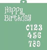Трафарет "Happy birthday 2"