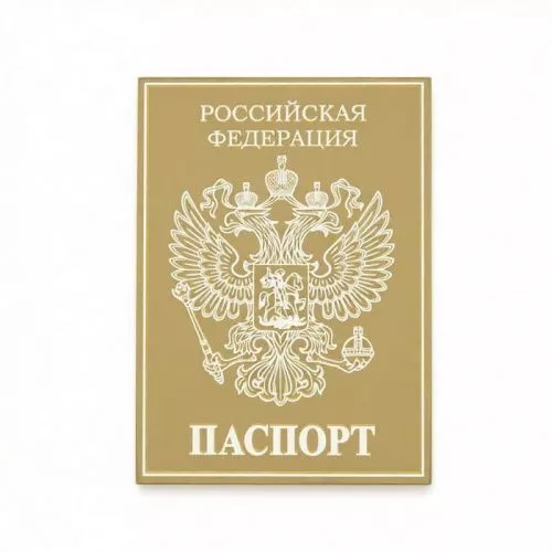 Зеркальный акриловый топпер "Паспорт", золото