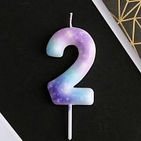 Свеча цифра "2" Disco