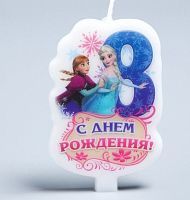 Свеча в торт "Холодное сердце №8"