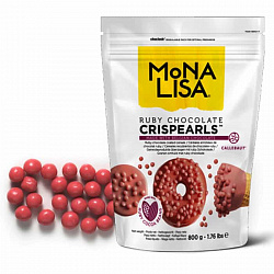 Шоколадные драже  жемчуг Crispearls Ruby, 50г.